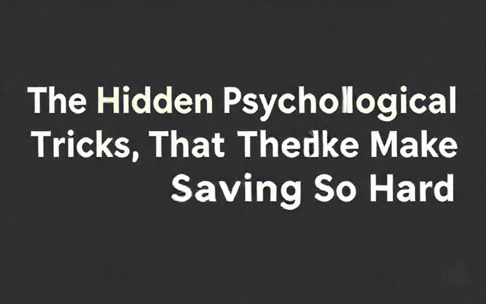 The Hidden Psychological Tricks That Make Saving So Hard*