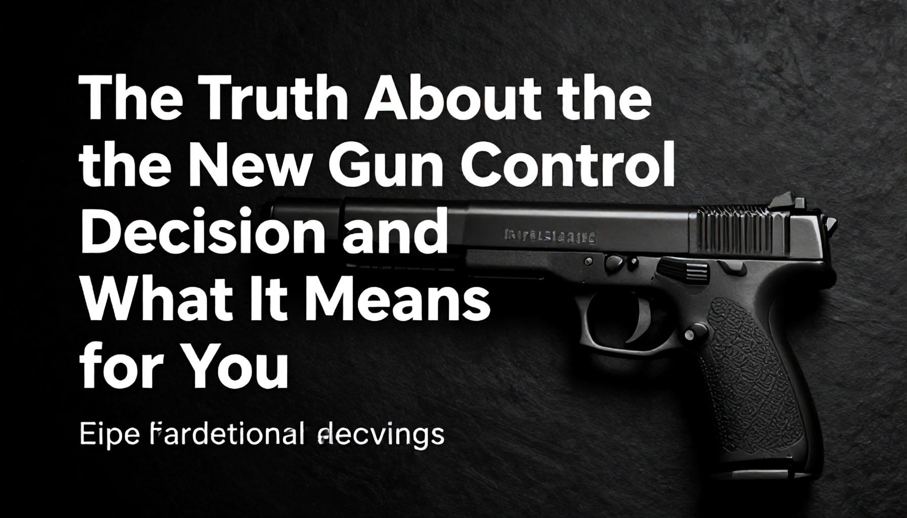 Understanding the Supreme Court's Latest Rulings and Their Impact 2 The Truth About the New Gun Control Decision and What It Means for You